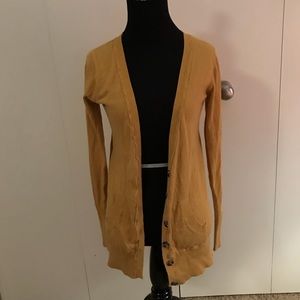 Mossimo Worn Yellow Cardigan